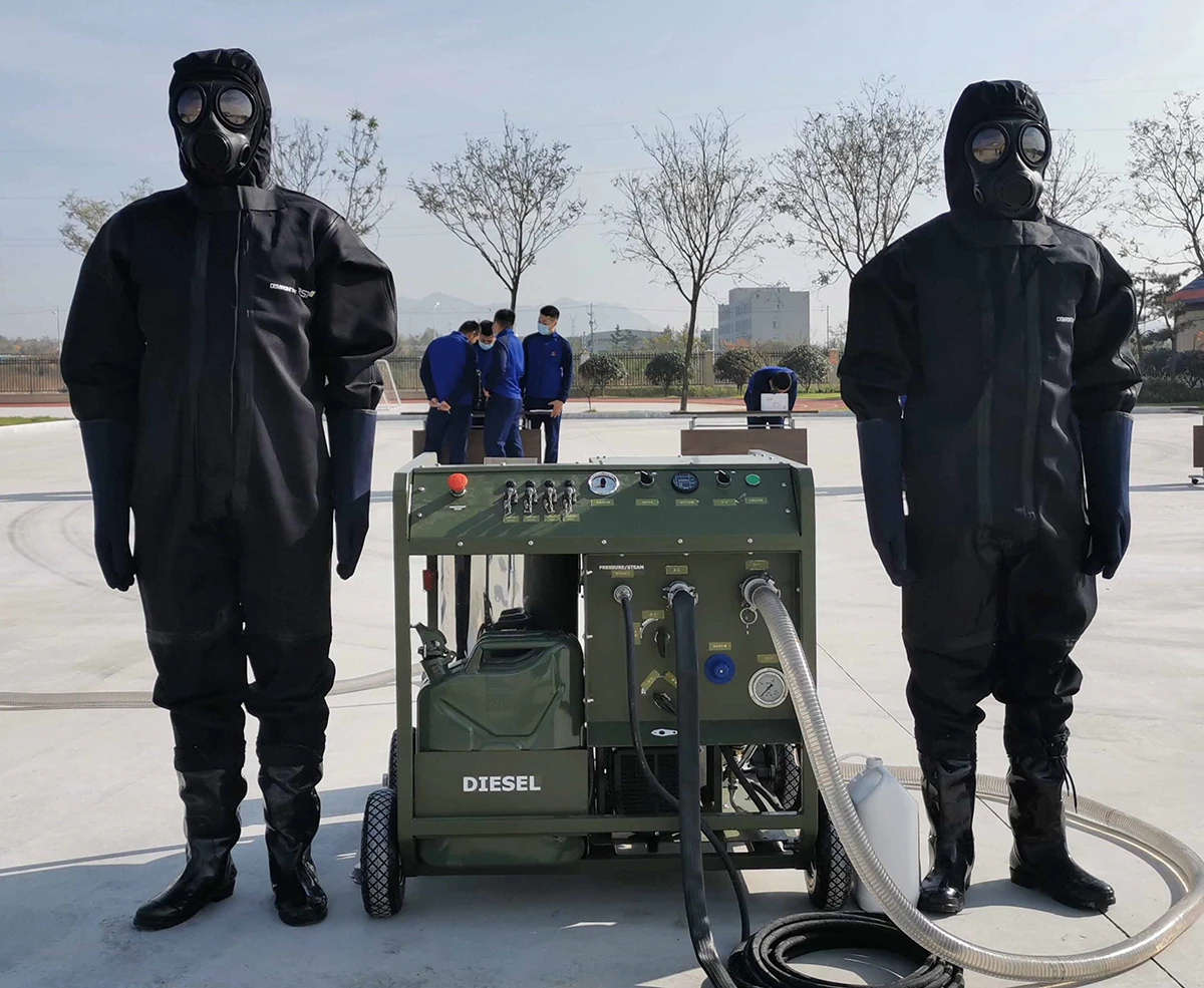 Equipo de descontaminacin CBRN ATILA en servicio en China. Foto: Hispano Vema
